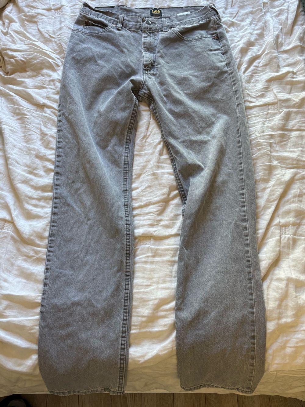 Gray Straightleg Jeans